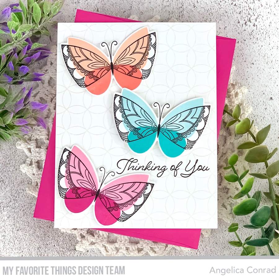 MY FAVORITE THINGS -Brilliant Butterflies STAMP & DIE SET - 4