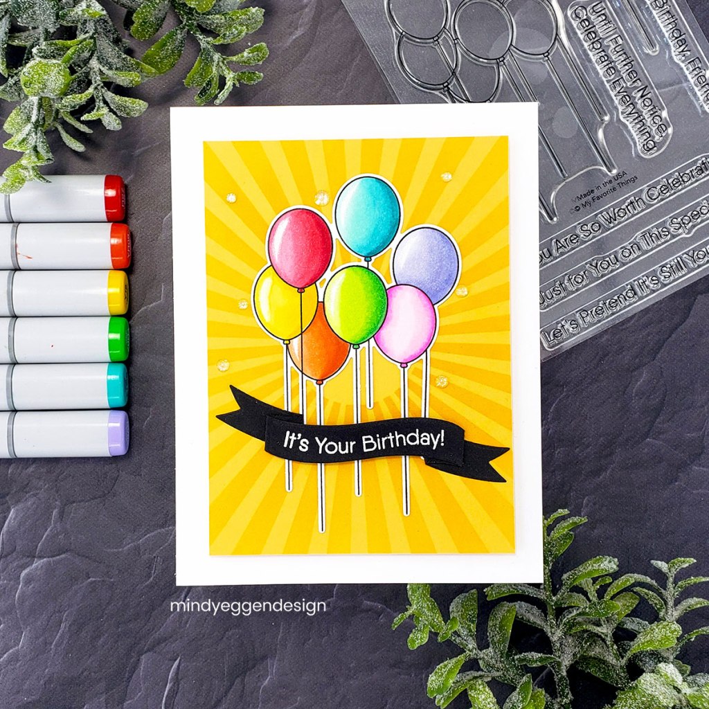 MY FAVORITE THINGS -Balloon Bouquet  STAMP & DIE SET - 4