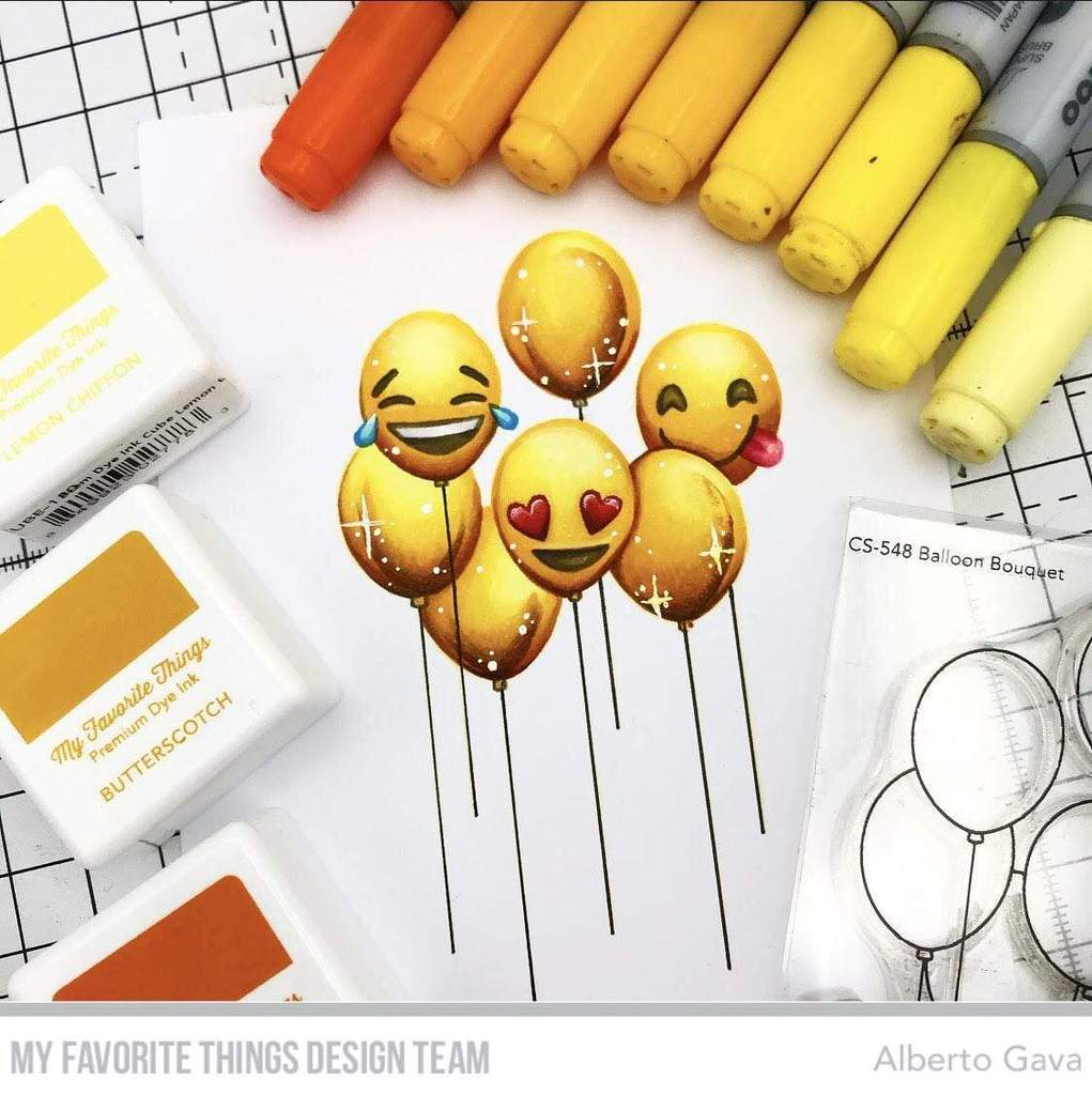 MY FAVORITE THINGS -Balloon Bouquet  STAMP & DIE SET - 6