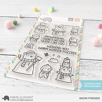 MAMA ELEPHANT-SNOW FRIENDS  