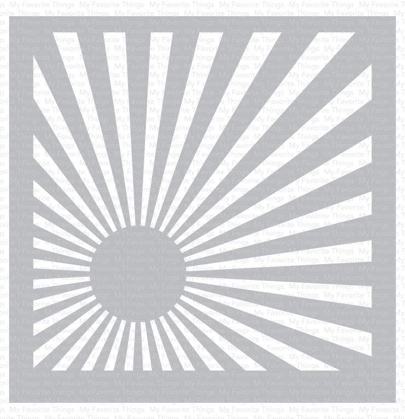 MY FAVORITE THINGS -Sunrise Radiating Rays Stencil