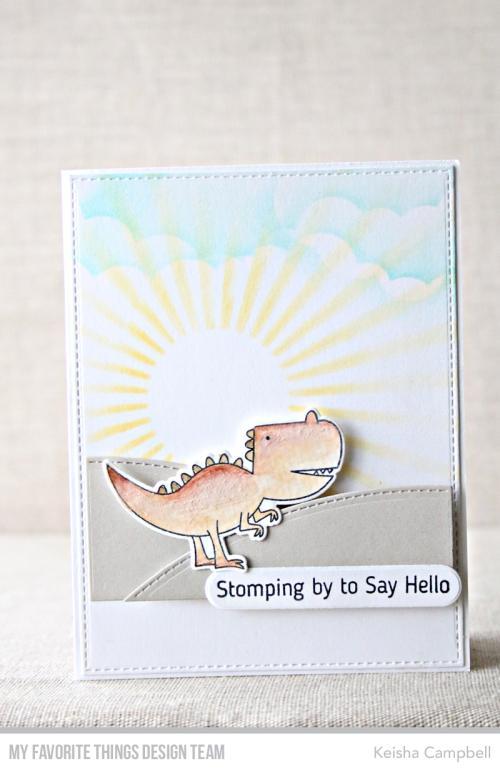 MY FAVORITE THINGS -Sunrise Radiating Rays Stencil - 4