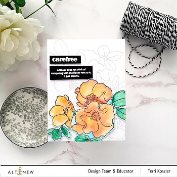 ALTENEW -Paint-A-Flower: Carefree Delight Outline Stamp Set