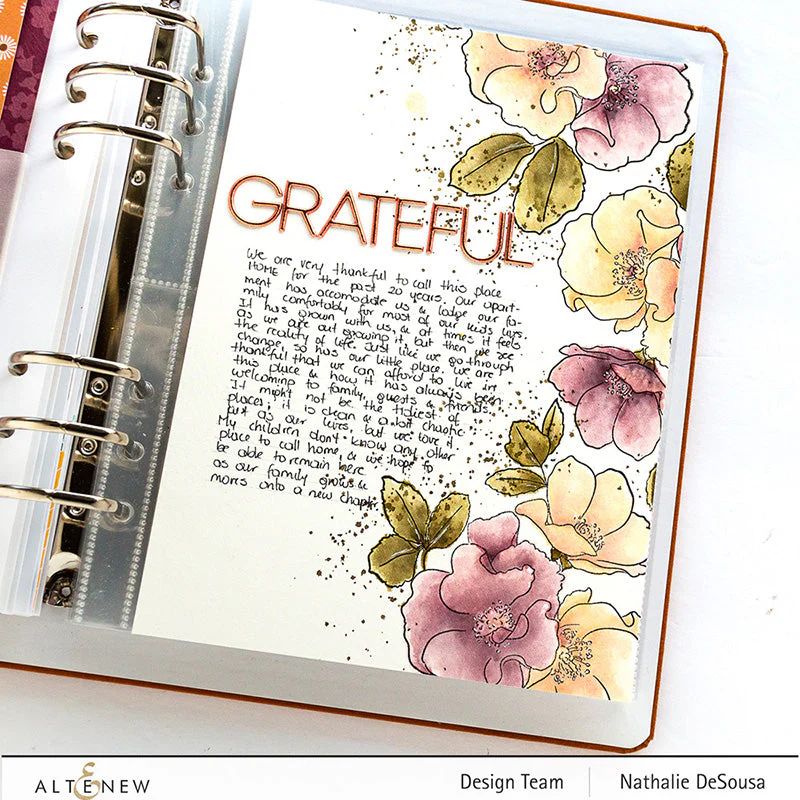 ALTENEW -Paint-A-Flower: Carefree Delight Outline Stamp Set - 5