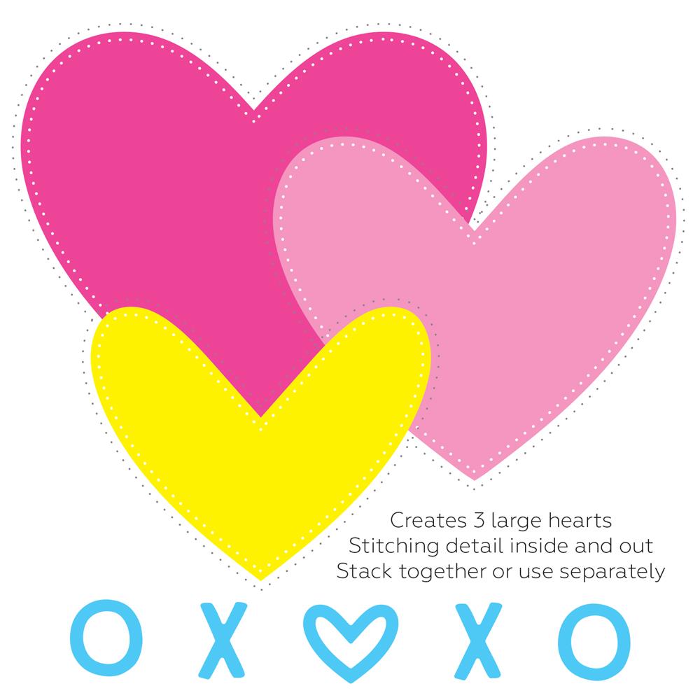 HONEY BEE STAMPS Pierced XOXO Hearts | Honey Cuts