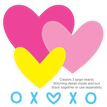 HONEY BEE STAMPS Pierced XOXO Hearts | Honey Cuts