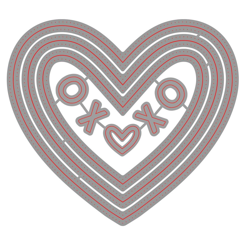 HONEY BEE STAMPS Pierced XOXO Hearts | Honey Cuts - 2