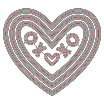 HONEY BEE STAMPS Pierced XOXO Hearts | Honey Cuts