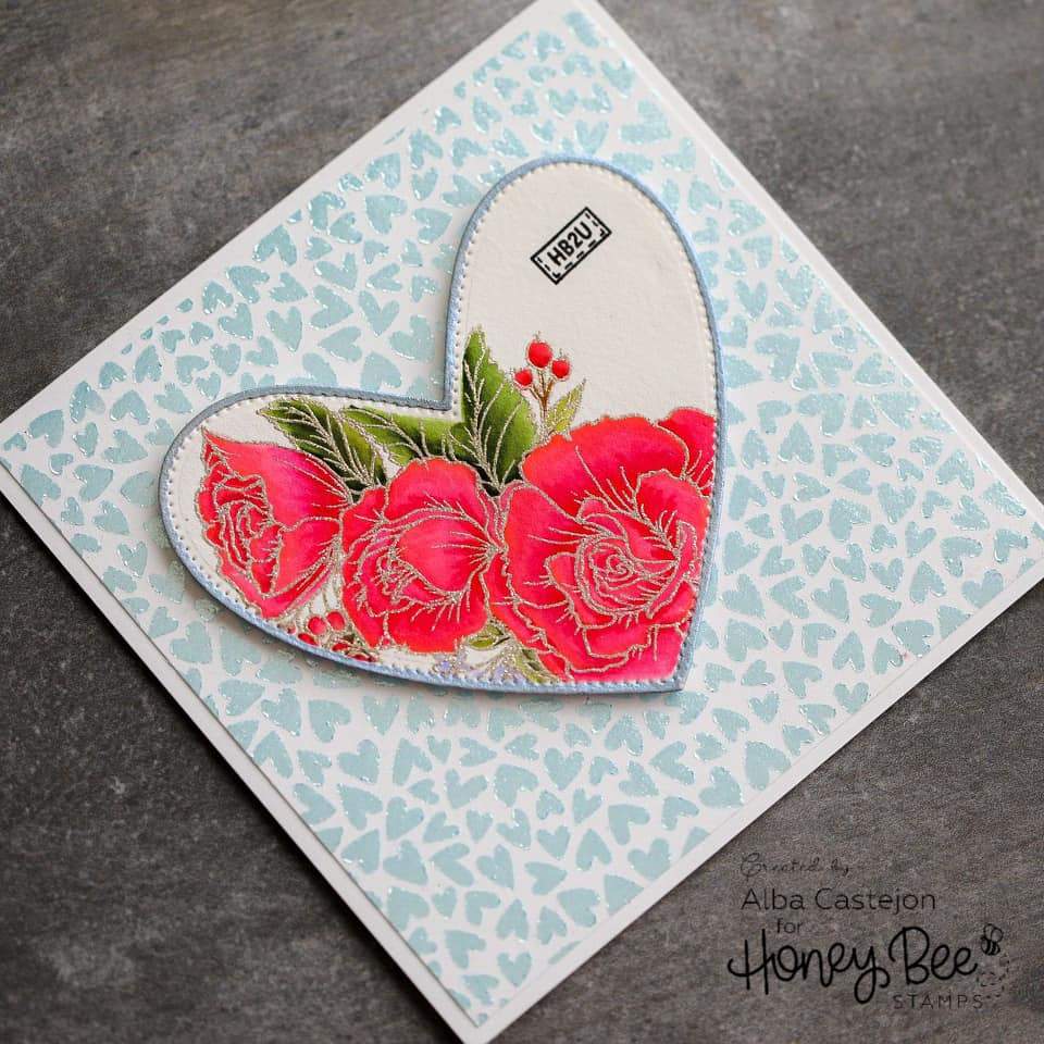 HONEY BEE STAMPS Pierced XOXO Hearts | Honey Cuts - 7