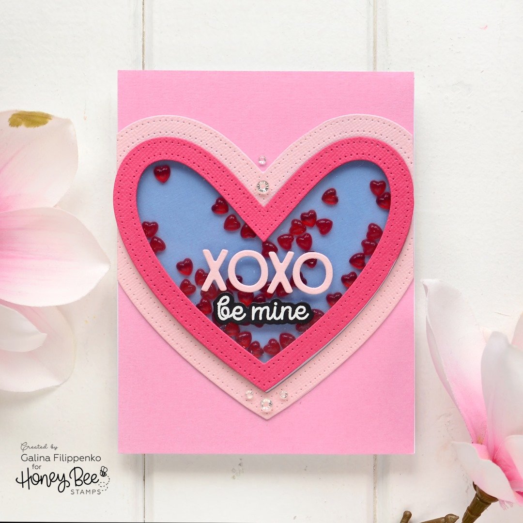 HONEY BEE STAMPS Pierced XOXO Hearts | Honey Cuts - 6