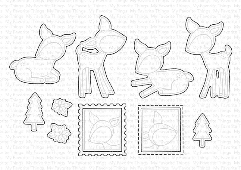 MY FAVORITE THINGS-Deer, Sweet Friend  STAMP & DIE SET - 2
