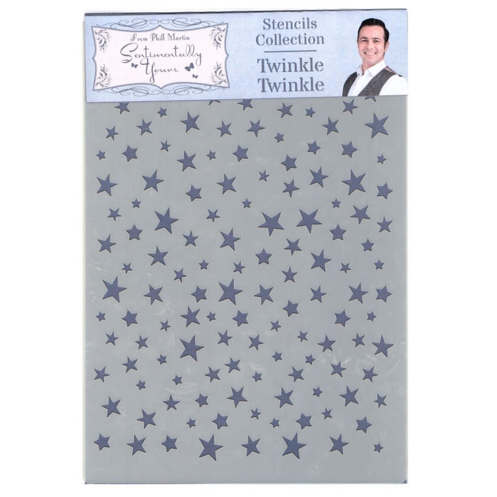 CREATIVE EXPRESSIONS-Sentimentally Yours A5 Stencil -Twinkle Twinkle