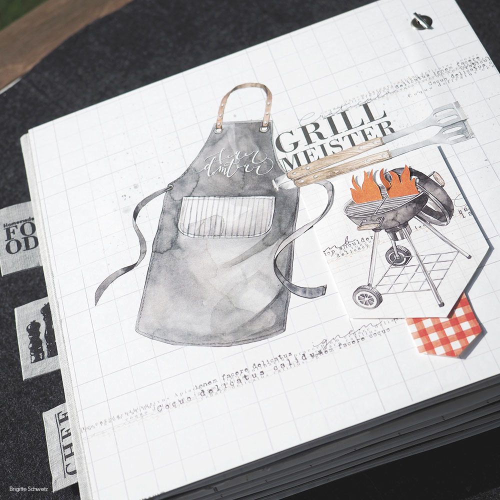 ALEXANDRA RENKE -Designpaper 'Kitchen square dark grey' - 5