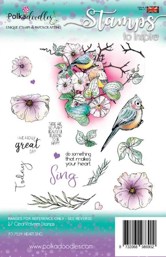 Polkadoodles Heart Sing Clear Stamps - 2