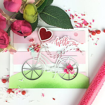  HERO ARTS BICYCLE WITH BASKET FANCY DIE