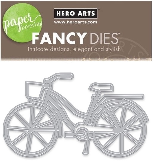  HERO ARTS BICYCLE WITH BASKET FANCY DIE