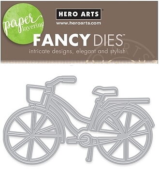  HERO ARTS BICYCLE WITH BASKET FANCY DIE