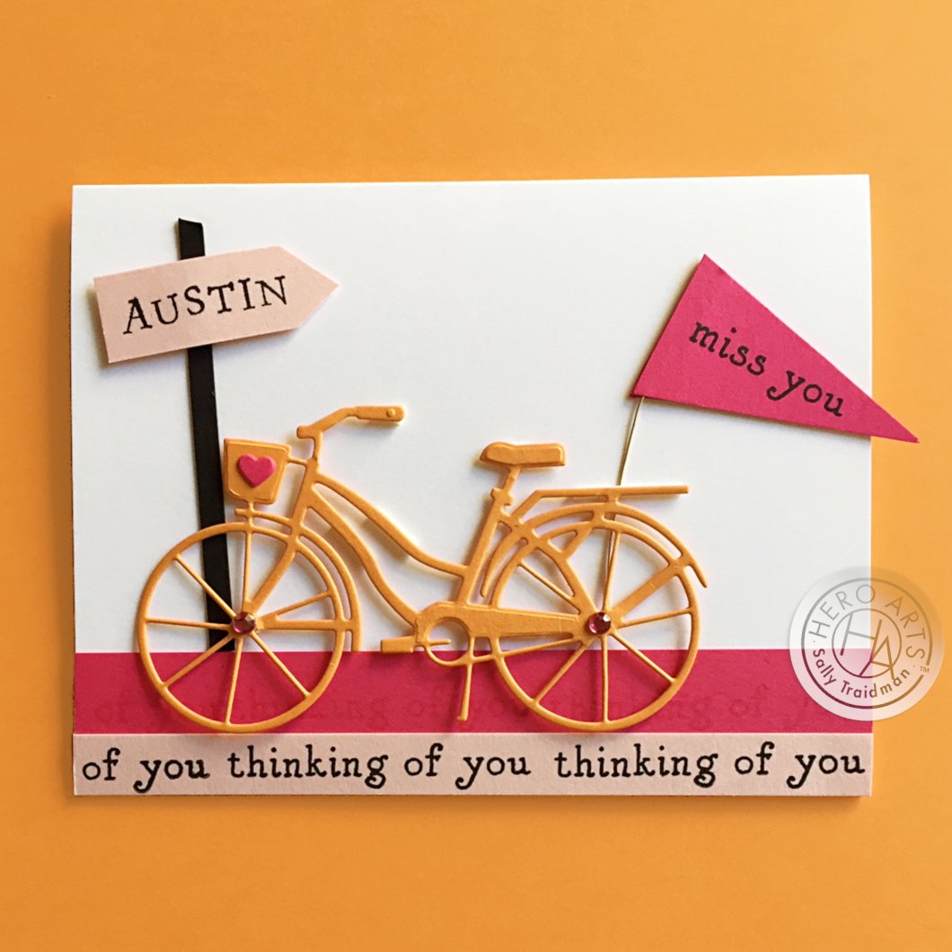 HERO ARTS BICYCLE WITH BASKET FANCY DIE - 3