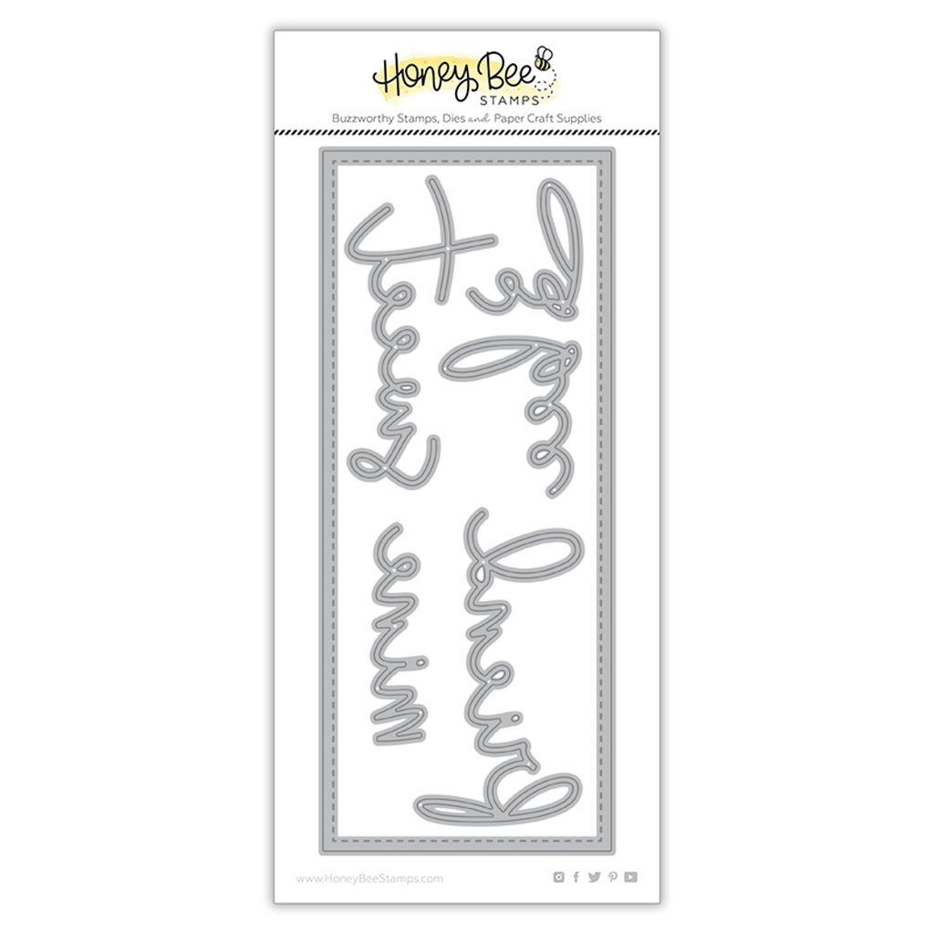 HONEY BEE STAMPS Slimline Sentiments: Stitched | Honey Cuts