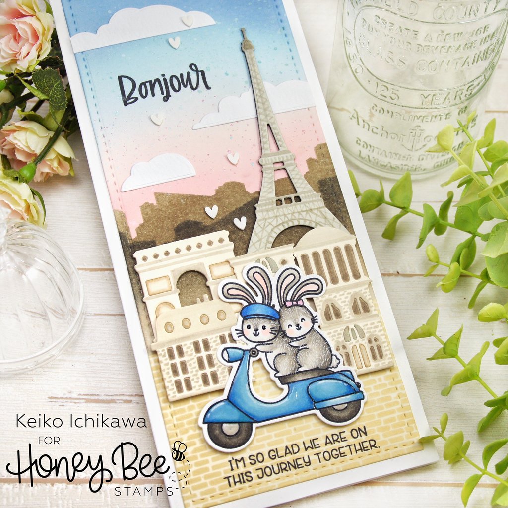 HONEY BEE STAMPS Slimline Sentiments: Stitched | Honey Cuts - 3