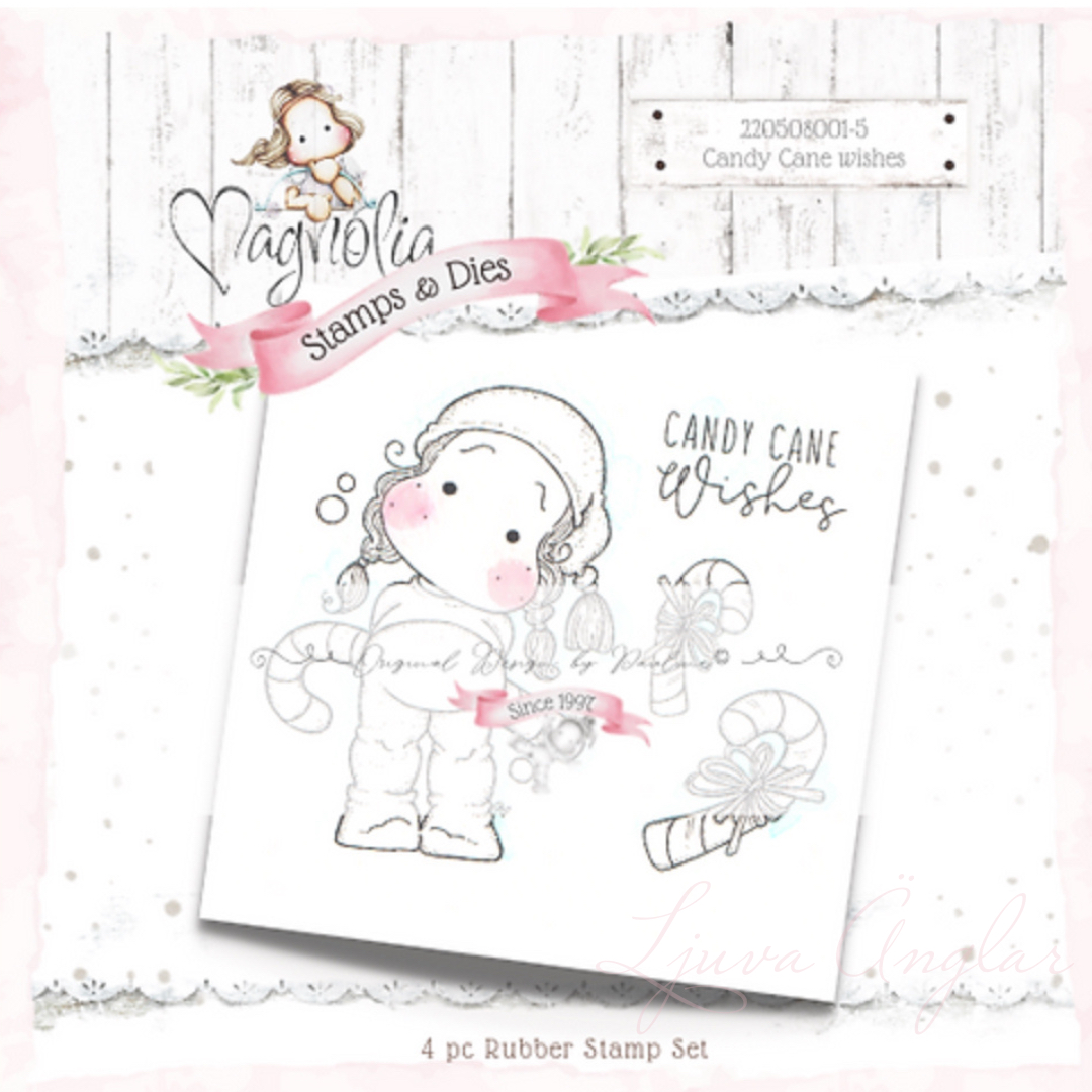 MAGNOLIA -MoC22 12 Month´s of Christmas ~ Candy Cane Wishes {Rubber Stam
