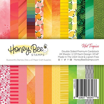 HONEY BEE STAMPS-Paper Pad 6x6 | 24 Double Sided Sheets |Hot Tropics