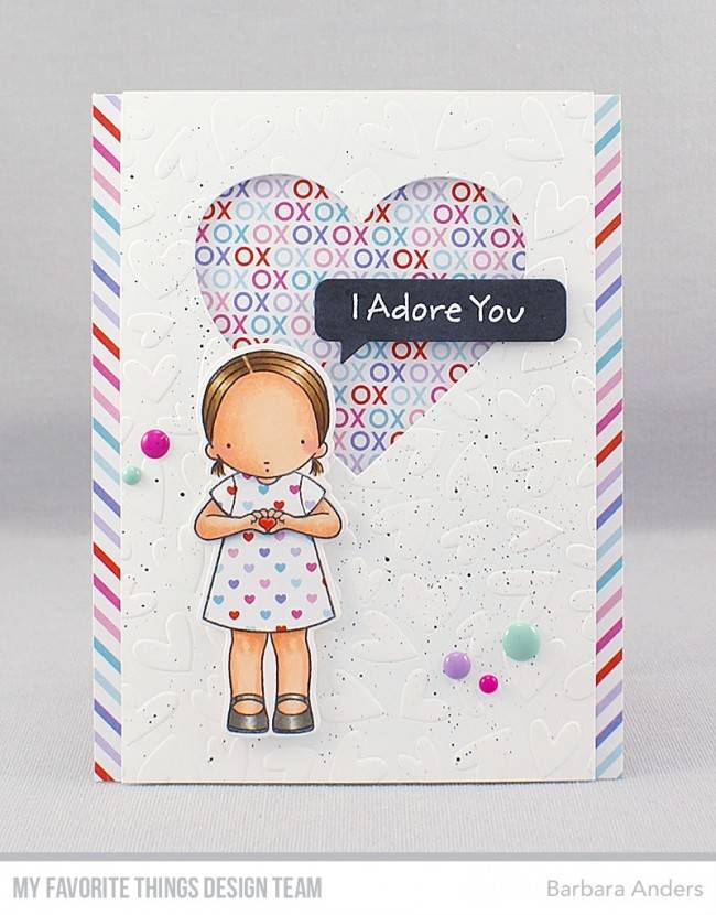 My Favorite Things - Lots of Heart 6x6 Inch Stencil - 7