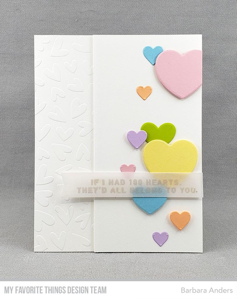 My Favorite Things - Lots of Heart 6x6 Inch Stencil - 2