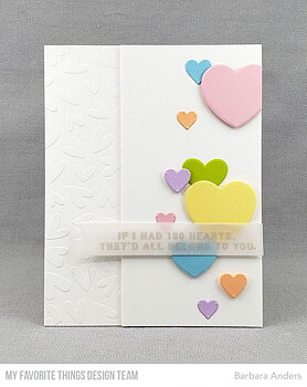 My Favorite Things - Lots of Heart 6x6 Inch Stencil
