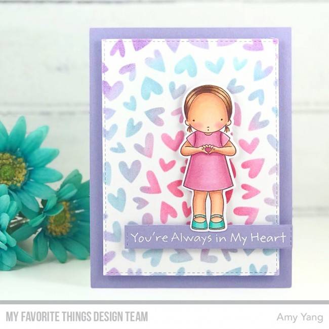 My Favorite Things - Lots of Heart 6x6 Inch Stencil - 4