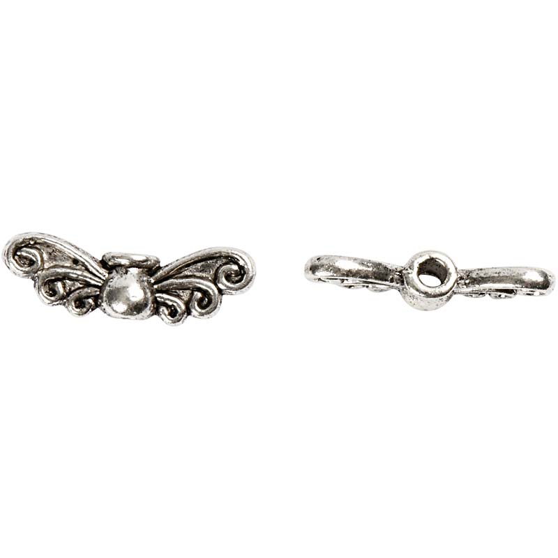 Vingar, 13 mm, antiksilver, AS, 24 st.