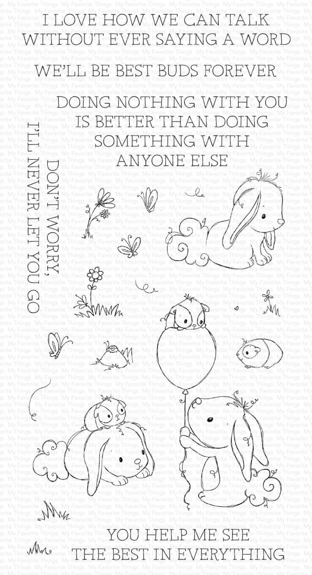 MY FAVORITE THINGS-RAM Itching to Tell You Happy Birthday STAMP & DIE SET 