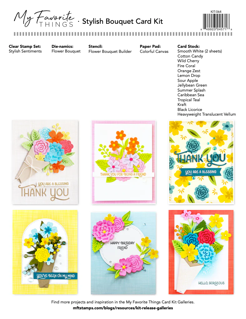 MY FAVORITE THINGS -Stylish Bouquet Card Kit  - 2