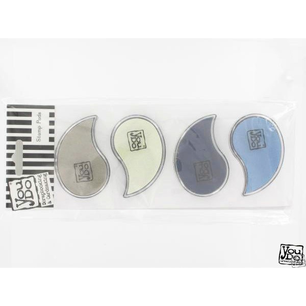 YD Stamp Pads navy 4pack Pigment Ink