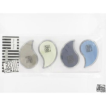 YD Stamp Pads navy 4pack Pigment Ink