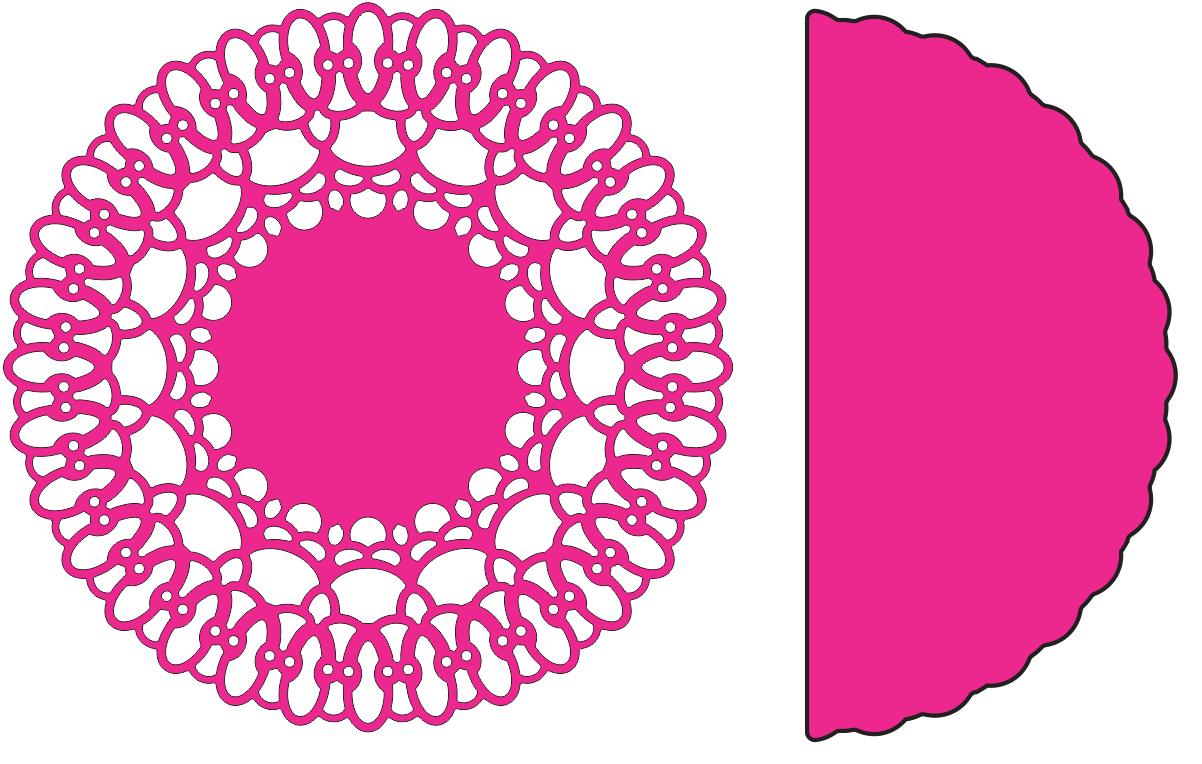 Chasing Rainbows Doily with Angel Wing