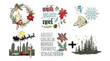 SIZZIX - Thinlits Tim Holtz Christmas Collection 2024 Bundle of   5+1 FREE 
