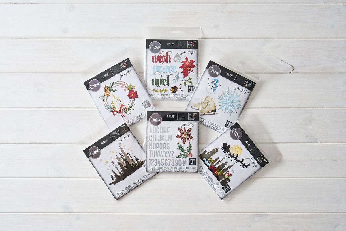 SIZZIX-Thinlits Tim Holtz Christmas Collection 2024 Bundle  of  5+1 FREE    - 2