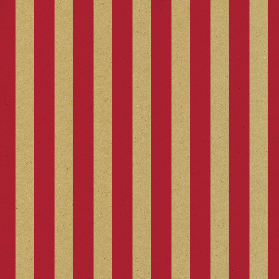 YCA Cherry & Kraft Ribbon Big Stripe
