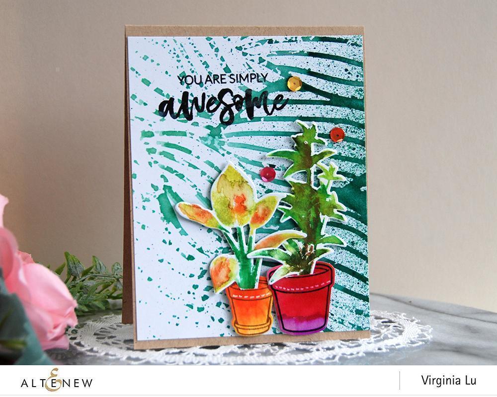 ALTENEW -Feathered Leaves Stencil - 5