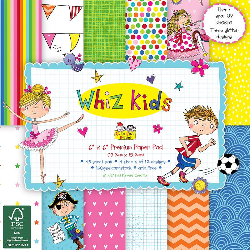 Trimcraft-Whiz Kids 6x6 Inch FSC Paper Pack 
