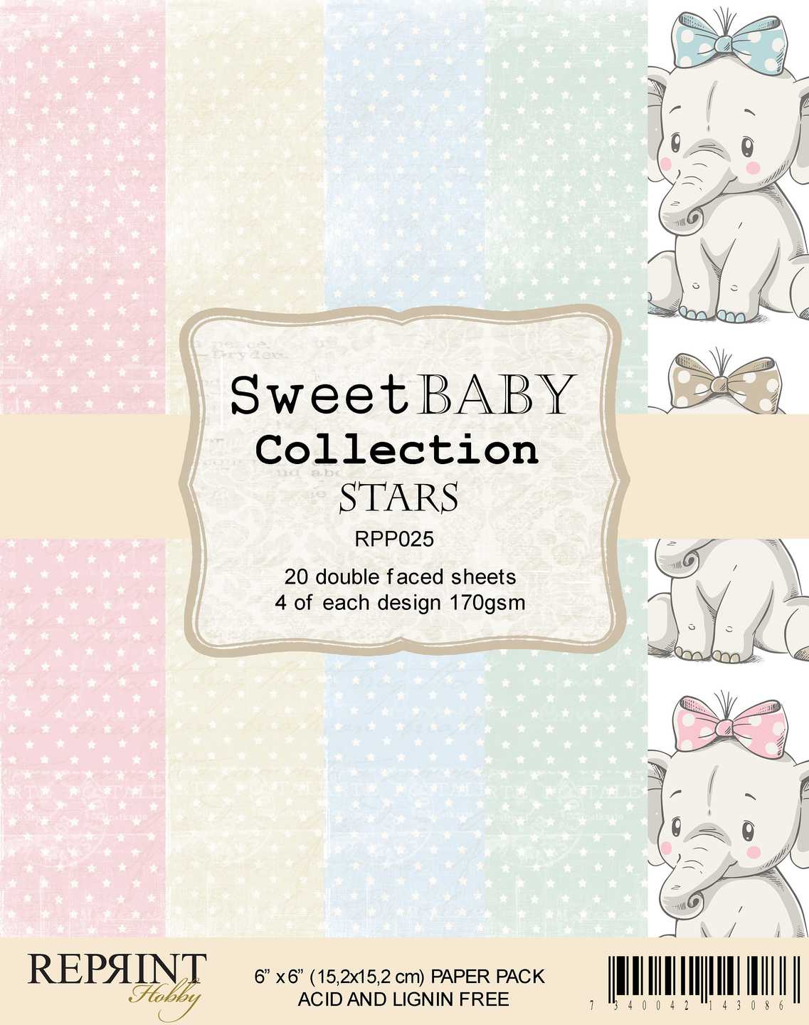 Reprint Sweet Baby Stars 6x6 Inch Paper Pack  
