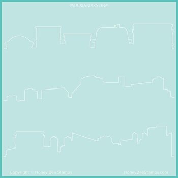 HONEY BEE STAMPS-Paris Skyline | Background Stencil
