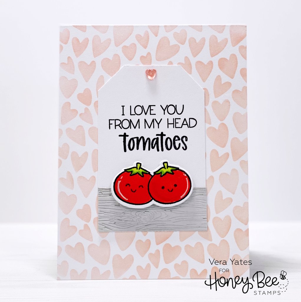 HONEY BEE STAMPS-Whimsical Hearts | Background Stencil - 5