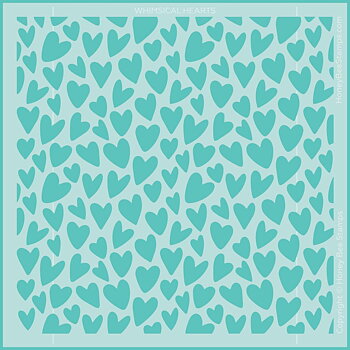 HONEY BEE STAMPS-Whimsical Hearts | Background Stencil