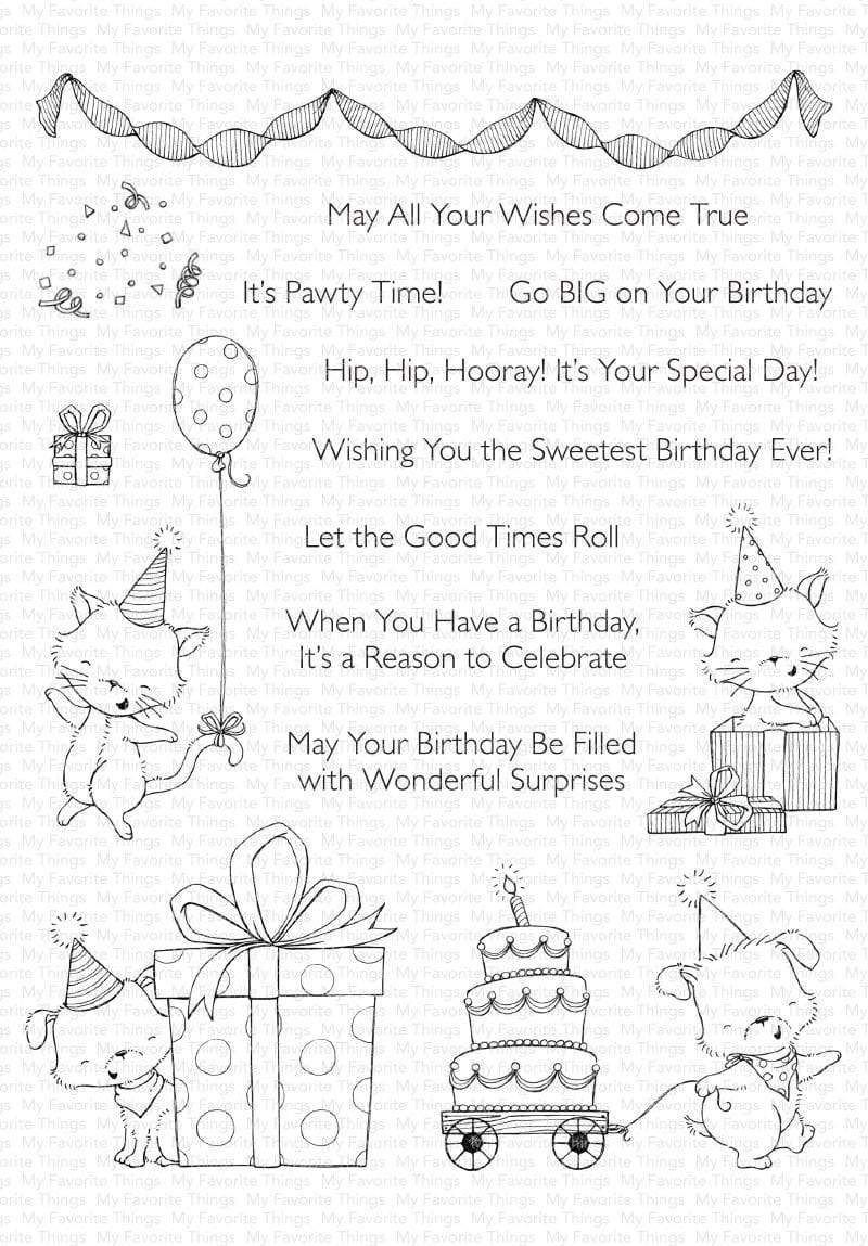 MY FAVORITE THINGS -SY Pawty Time STAMP & DIES SET