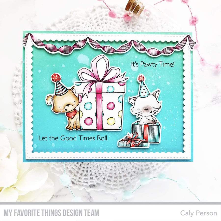 MY FAVORITE THINGS -SY Pawty Time STAMP & DIES SET - 4