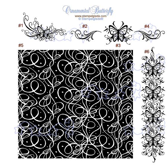 STEMPELGLEDE Ornamental Butterfly - 2