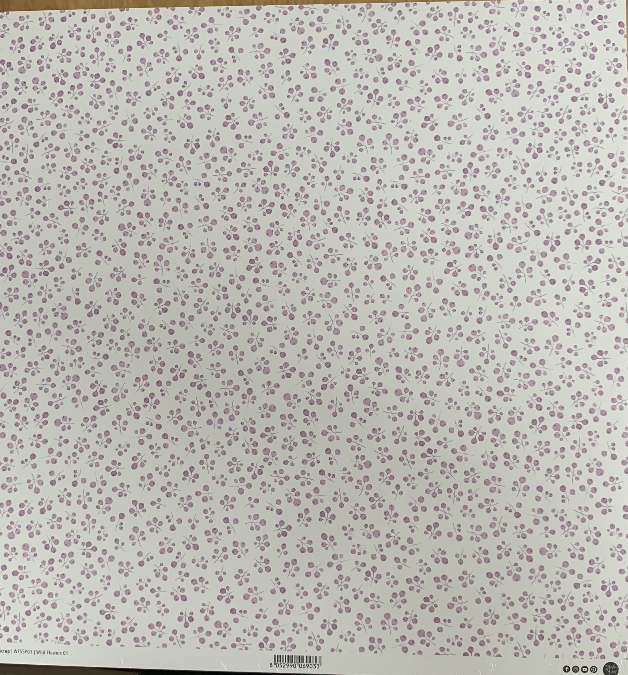 MODASCRAP - WILD FLOWERS 01 - DOUBLE  SIDED lila - 2