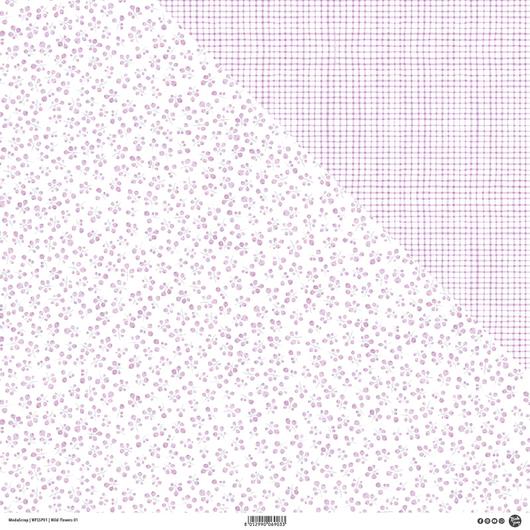 MODASCRAP - WILD FLOWERS 01 - DOUBLE  SIDED lila